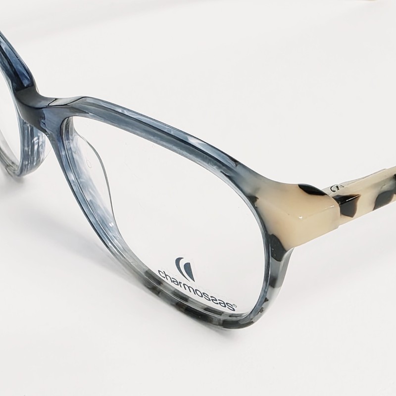 Charmossas Monte Peko Women's Oval Glasses in Blue / Tortoise Fade | Size: 51mm gallery