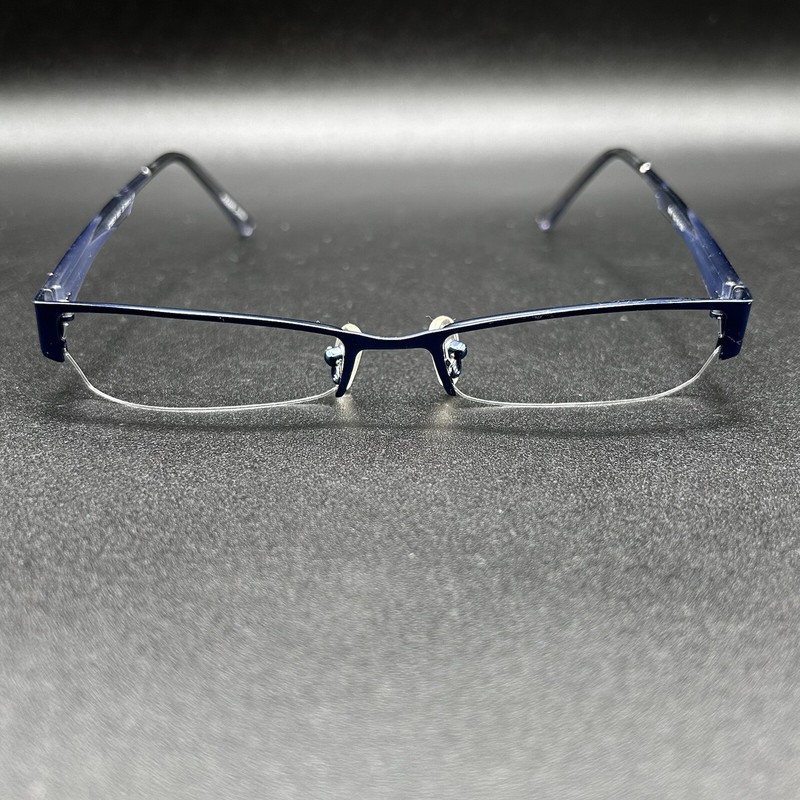 St. Moritz Cyber 895 Half-Rim Eyeglasses Frame Blue Sky 52-18-139 Used gallery