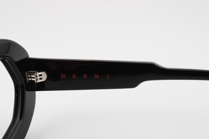 NEW MARNI C6H BLACK SILVER HANDMADE EYEGLASSES FRAMES UNISEX 52-26-145 gallery