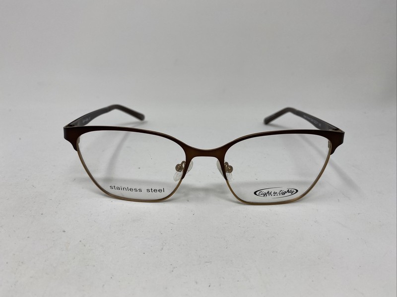 EIGHT TO EIGHTY EYEWEAR HAZEL BROWN GOLD 52/17/140 EYEGLASSES FRAME CW39