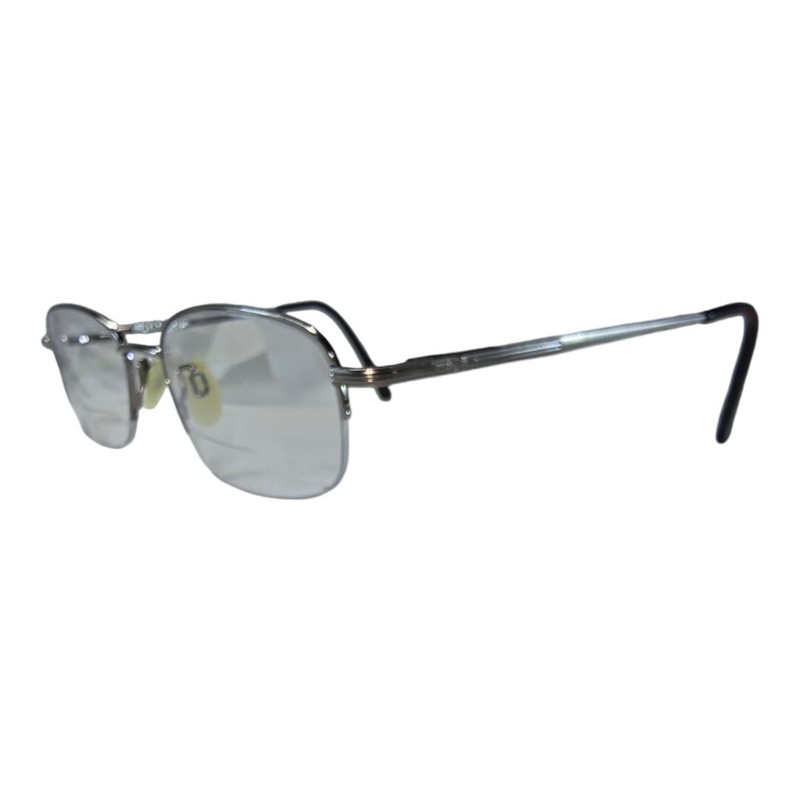Stetson *Read* 191 Half Rim Glasses Frames ONLY Silver Black Metal Rubber Unisex