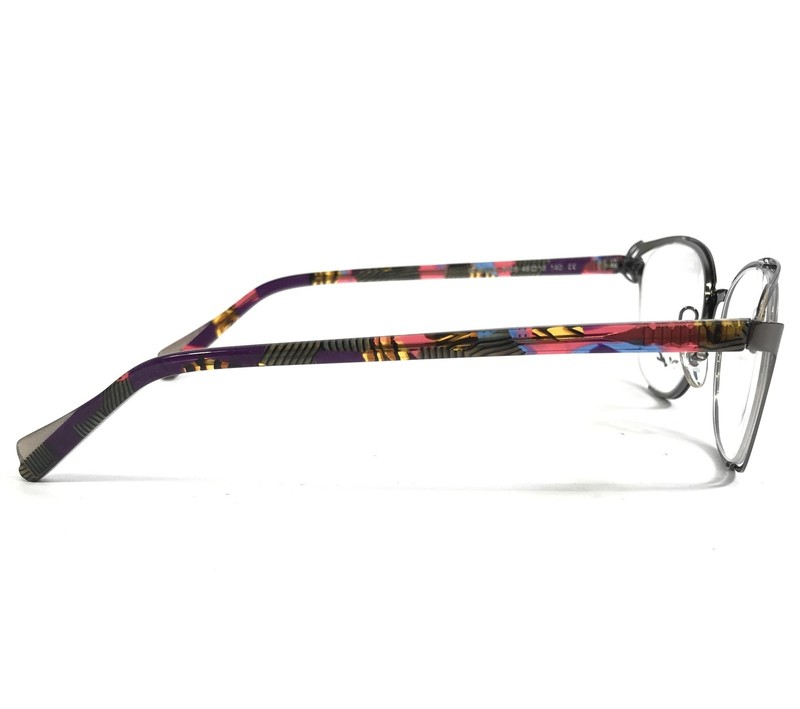 BOZ Eyeglasses Frames GIZELLE 7005 Purple Silver Cat Eye Full Rim 49-18-140 gallery