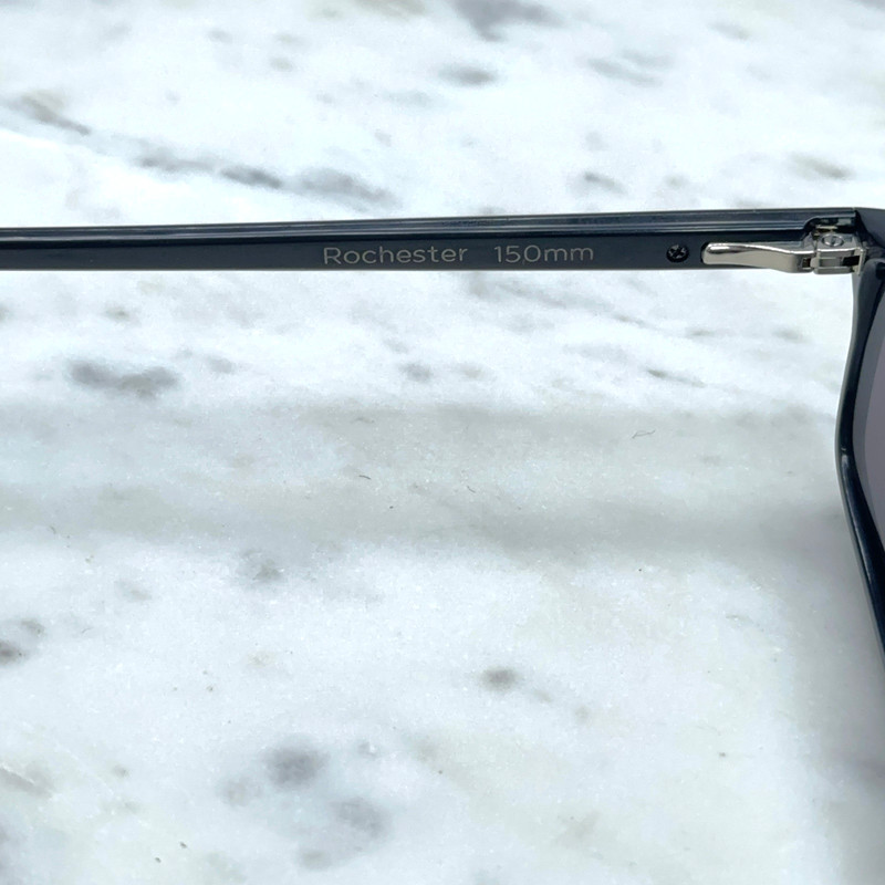 Rochester Solid Black Rectangle Full Rim Eyeglasses Frames Only 150mm gallery