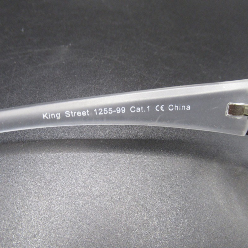 NYS CITY King Street Rimless Eyeglass Frames Clear Temples Silver Tone Modern gallery