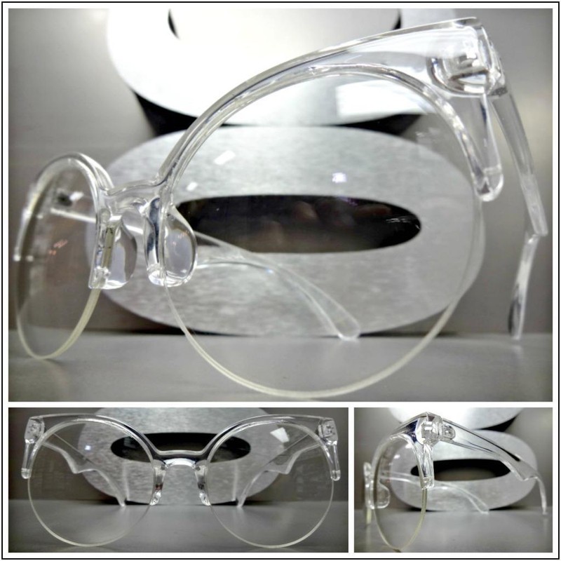 CLASSIC VINTAGE 50’s RETRO Style Clear Lens EYE GLASSES Round Transparent Frame