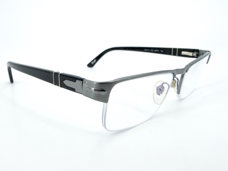 Persol 2374-V Eyeglasses FRAMES 513 Black Carbon Fiber 52[]17-135 Silver M613