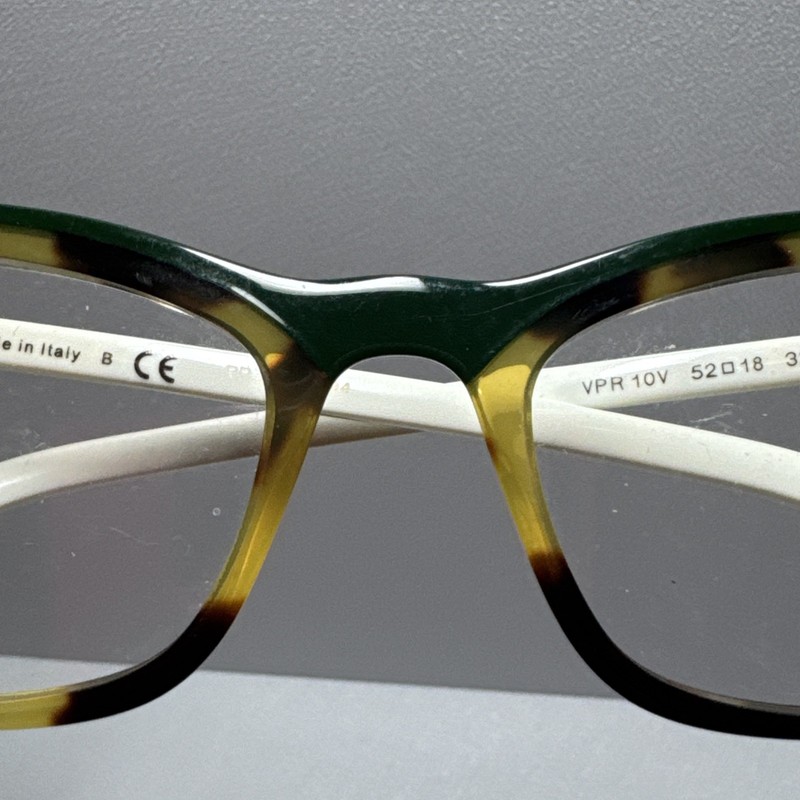 Prada Italy B VPR 10V 52[]18 321-1O1 145 Multicolor Eyeglasses CC17 gallery