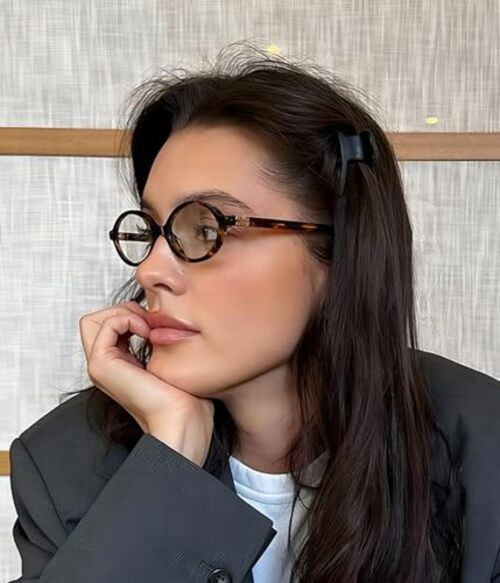 Fashion Oval Frame Glasses for Women Men Oval Lens 53 Millimeters A1 Tortoise gallery