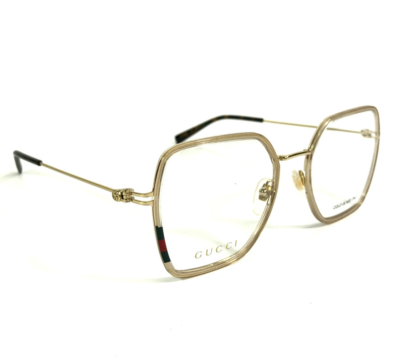 Gucci Eyeglasses Frames GG1850O 003 Yellow Gold Square Full Rim 51-19-145 gallery