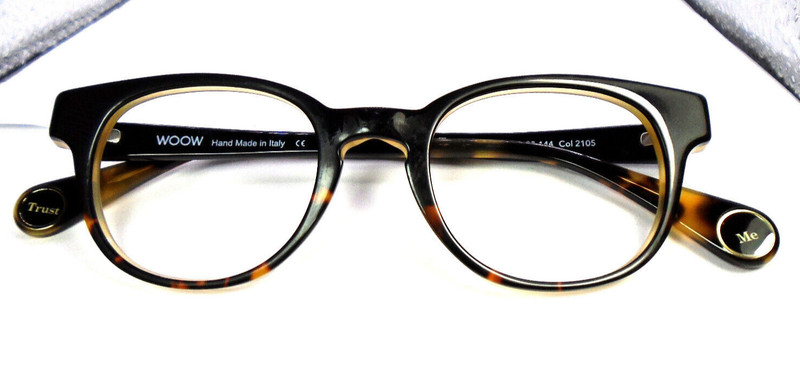 Woow TRUST ME 1 Col. 2105 Black/Tortoise 47-20-144 Eyeglass Frames Made in Italy