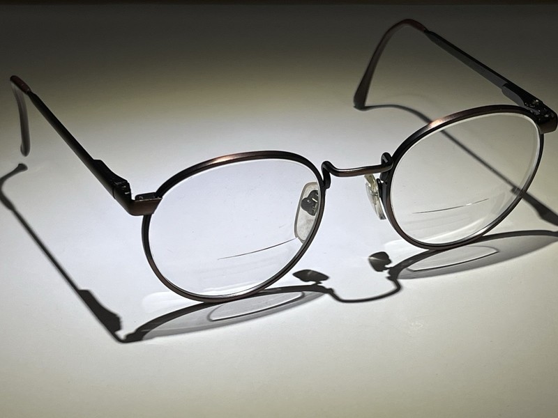Vintage AOP Z87 5-1/2 Safety Eyeglass Frames Round Metal Harry Potter VTG