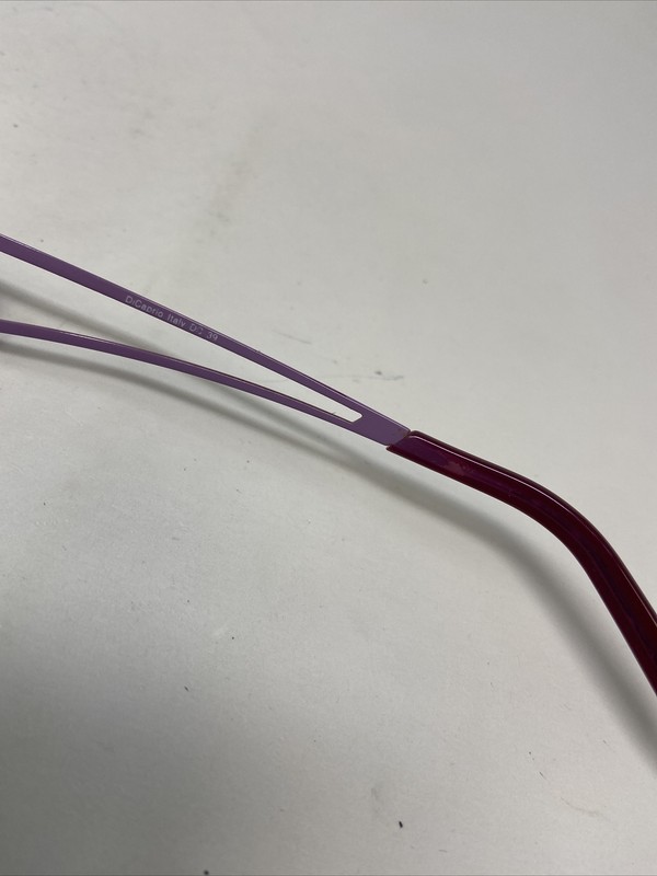 dicaprio Eyeglasses Frame ITALY DC39 49-16-135 Burgundy/Plum Full Rim VP59 gallery