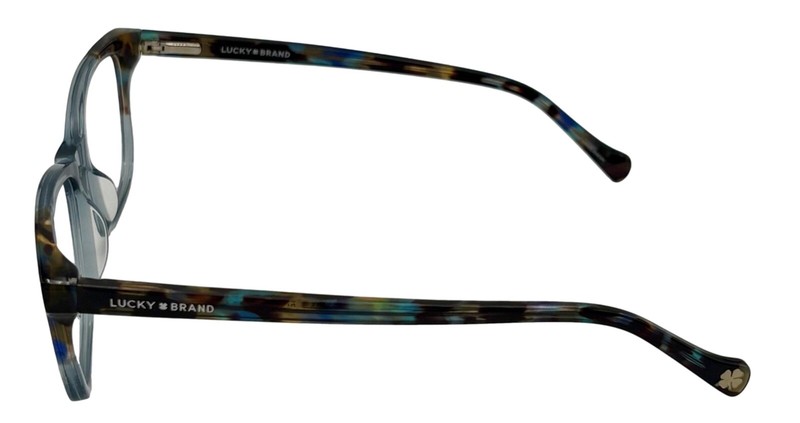 Lucky Brand Mens Ophthalmic Eyeglass Square Blue Plastic D220 52mm gallery