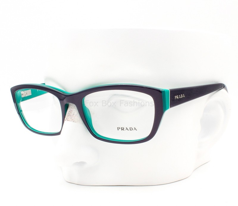 Prada Eyeglasses Glasses VPR 18O JAD-1O1 Blue Azure on Teal 54mm No Case