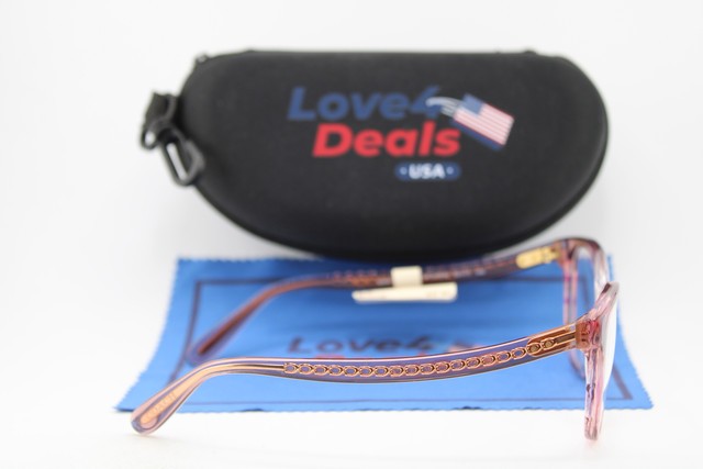 NEW COACH HC 6177 5656 CLEAR PINK GOLD AUTHENTIC EYEGLASSES 52-17 gallery