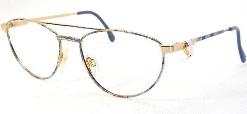 Vintage FILA 6822 B Blue /Gold UNIQUE RARE EYEGLASSES FRAME 55-17-135mm (NOTES)