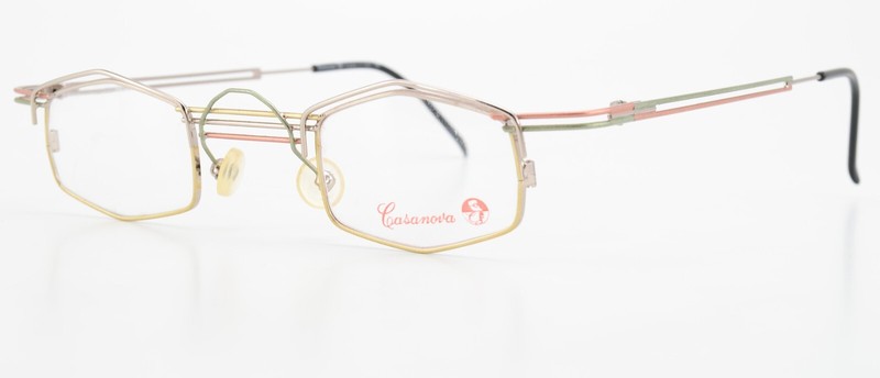 Casanova Glasses Frame Mod. BC-2 37/20 C-04 Multicoloured Hexagon Design Italy