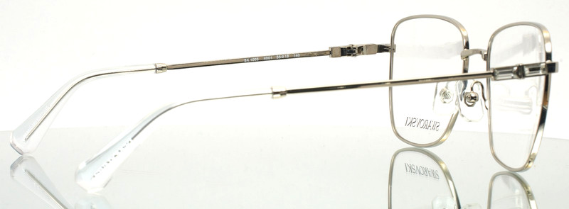 SWAROVSKI SK1003 4001 Silver Womens Square Full Rim Eyeglasses 55-18-140 B:46 gallery