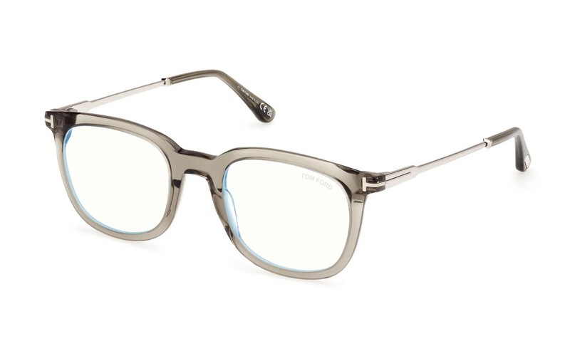 NEW TOM FORD FT5904-B 096 SHINY DARK GREEN/CLEAR BLUE LIGHT BLOCK 50MM AUTHENTIC
