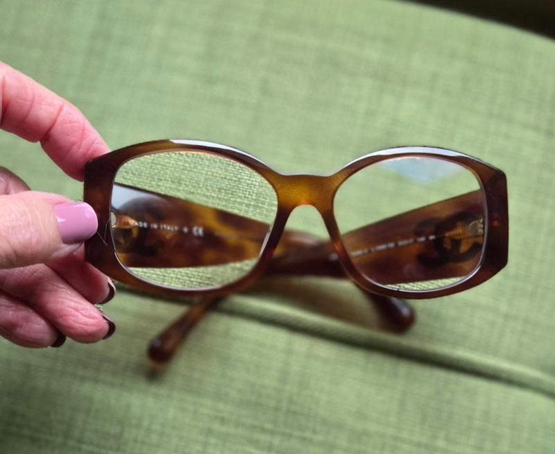 CHANEL CH5450 Dark Tortoise Acetate Butterfly Frame Eyeglasses – 100% Auth
