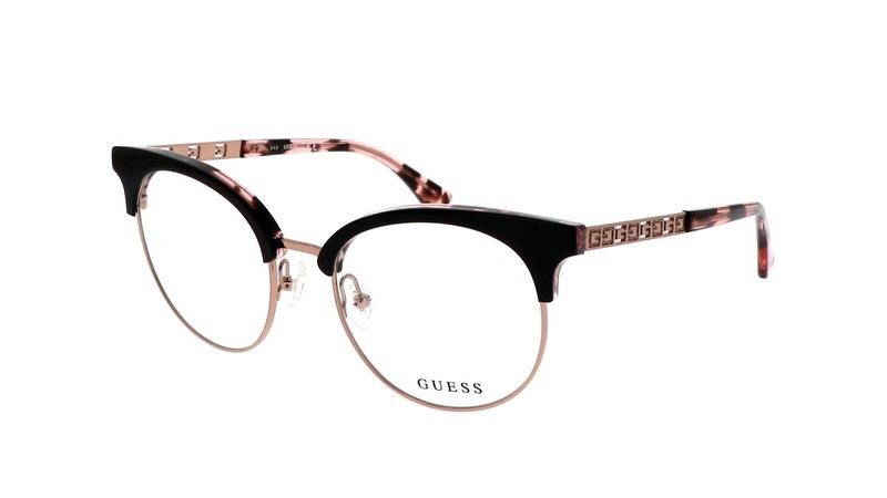 GUESS GU2744 Black 005 Metal Round Optical Eyeglasses Frame 49-19-140 GU 2744 AB