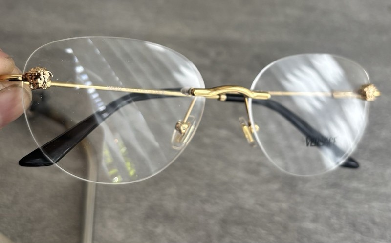 Versace VE1305 1002 Gold Frame Round Woman Eyeglasses Female Unisex New gallery