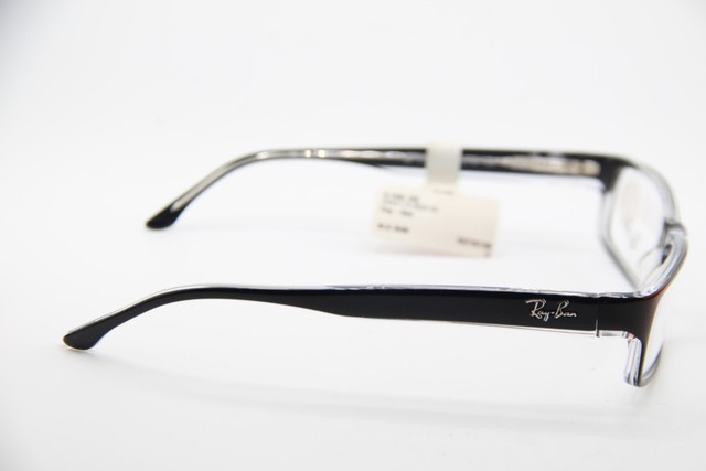 NEW RAY-BAN RB 5114 2034 BLACK CLEAR AUTHENTIC EYEGLASSES 52-16 gallery