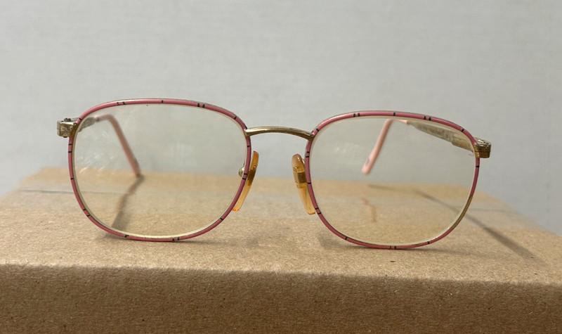 Logo Paris LJ 361 Pink Green Gold Striped Eyeglasses Frames Square 50-17-130