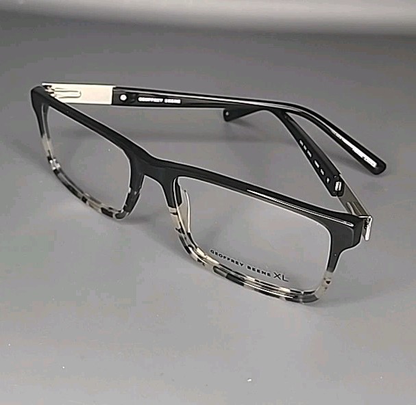 Geoffrey Beene XL G510 Black Acetate Eyeglass Frames 57/18/150 gallery
