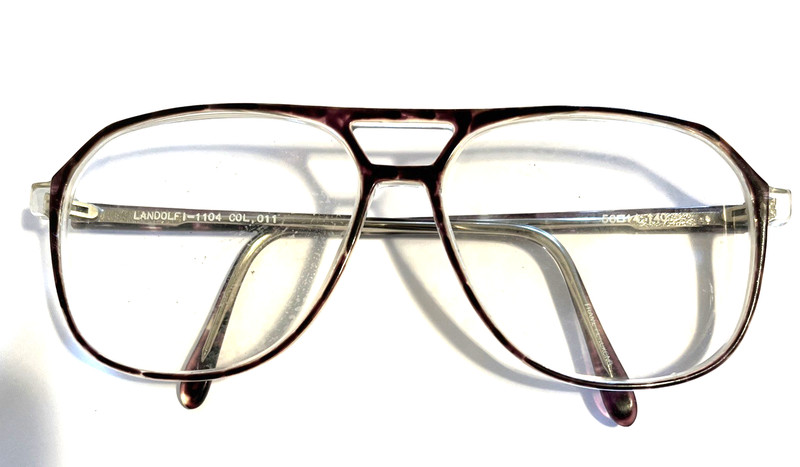 Landolfi Aviator Frames Brown Acrylic Eyewear