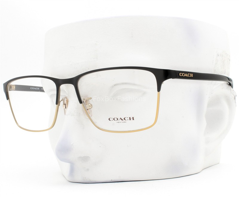 Coach Eyeglasses HC 5139 9346 Glasses Satin Black on Gold 57mm w/case