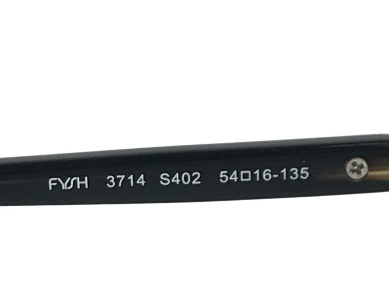 FYSH Eyeglasses Frames 3714 S402 Striped Brown Cat Eye Full Rim 54-16-135 gallery