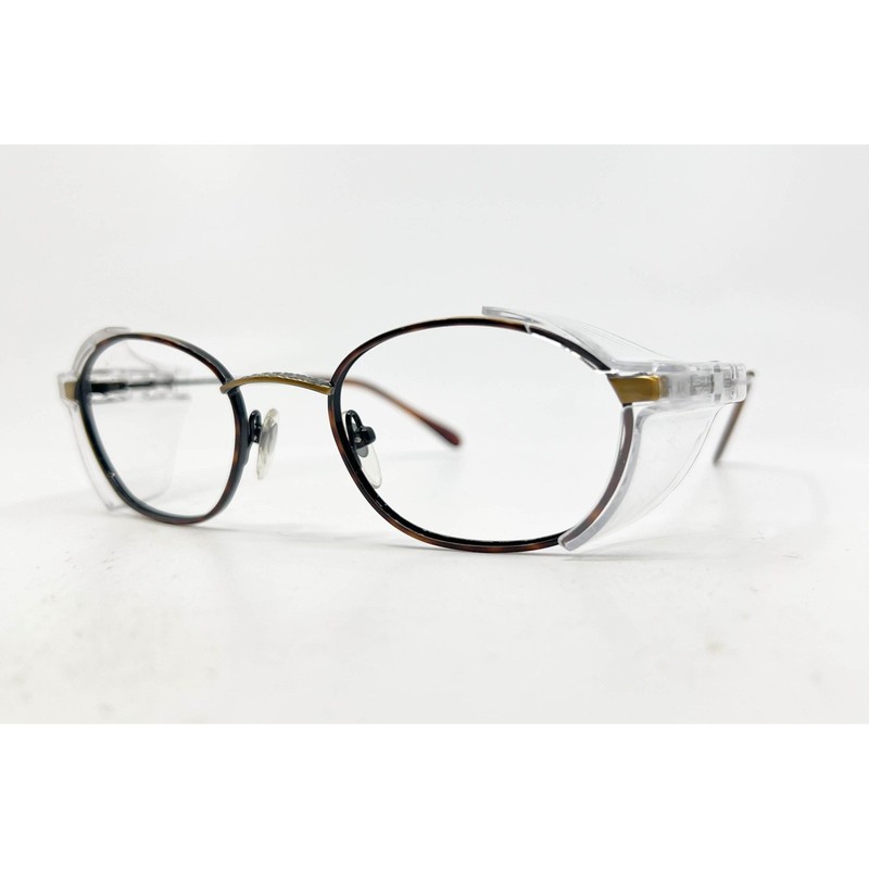 AO Safety Urban 2 Demi Bronze Safety Glasses Z87-2 135 Round Tortoise Frames