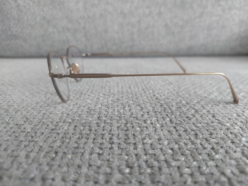 MATSUDA Titanium Oval Eyeglasses Frames M3103 Antique Gold 48-22 gallery