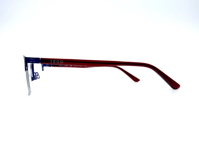 New IZOD Blue Matte Metallic Rectangular Glasses Italy IZ 2109 55 17 140 gallery
