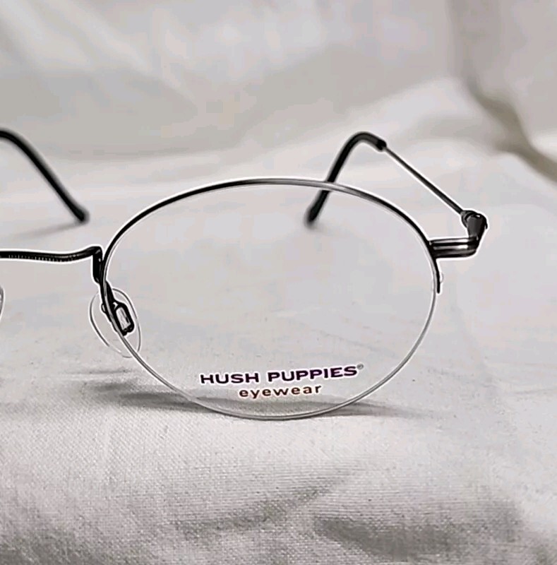 Hush Puppies HP610 Pewter Full Rim Stainless Steel Eyeglass Frame 50/21/140