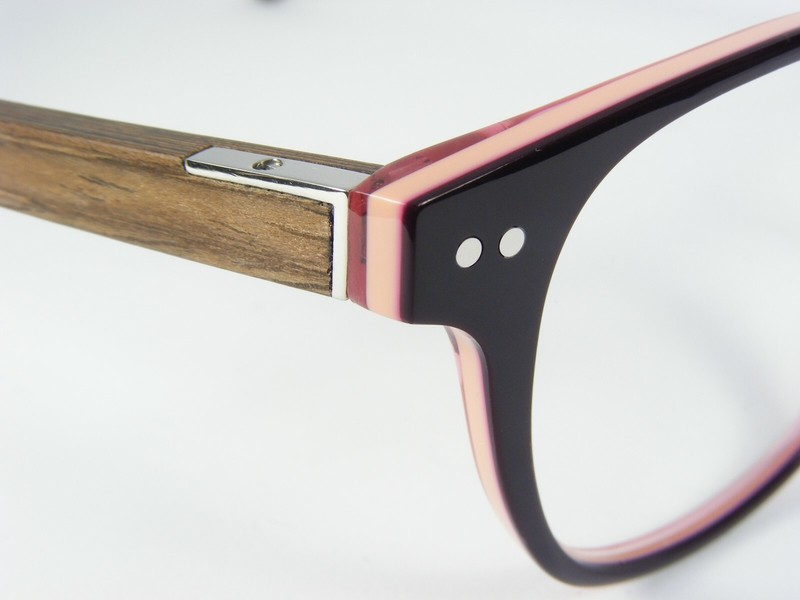 WOOD FELLAS BOGENHAUSEN 10936 Walnut Brown 599 PLUM /ROSE PINK GLASSES 47-21-145 gallery