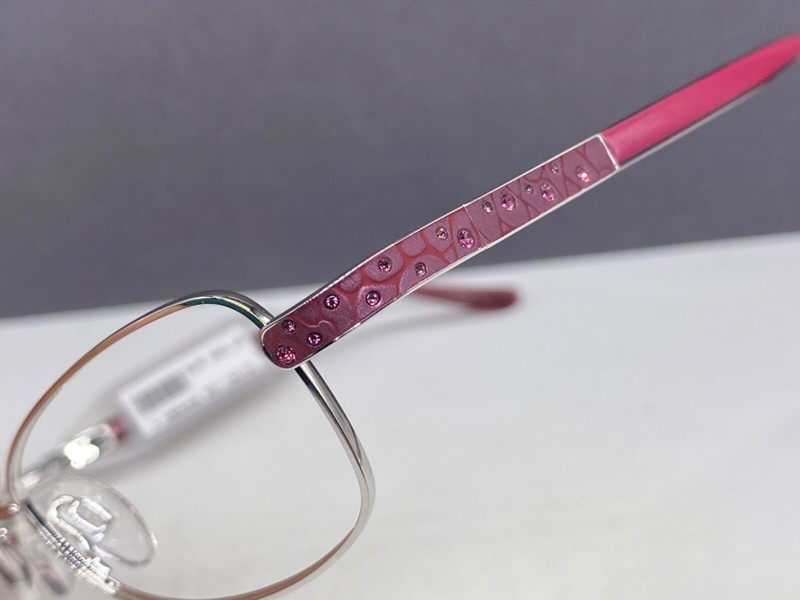 Swarovski Eyeglasses Frames Woman Silver Red Rhinestones Square S184 NP:540€