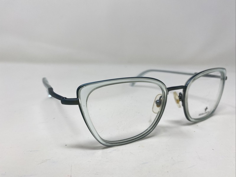 Seraphin Japan SIBLEY 8029 53-20-140 Blue/Mint Full Rim Eyeglasses Frame 106O gallery