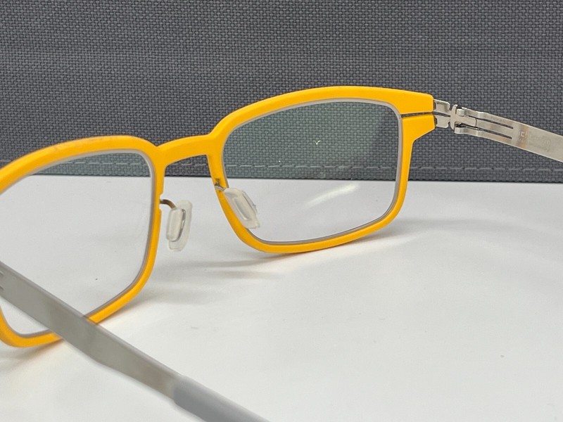 Ic Berlin Eyeglasses Frames men woman Yellow Gun Grey Rectangle District Rubber gallery