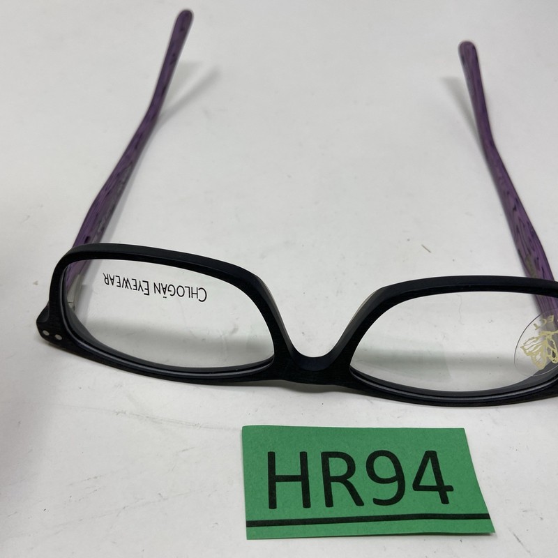 CHLOGAN EYEWEAR 9000 52-17-138 PURPLE BLACK WOOD FLEX HINGE HR94 gallery