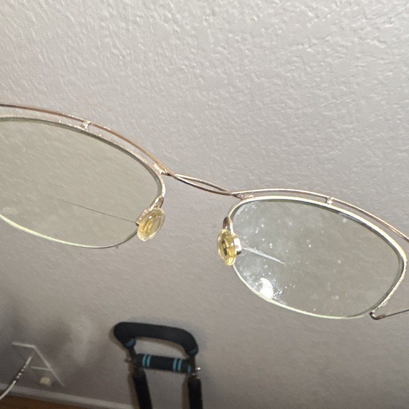 ESQ Unisex Adult Gold Solid Metal Oval Full Rim Eyeglass Frames gallery