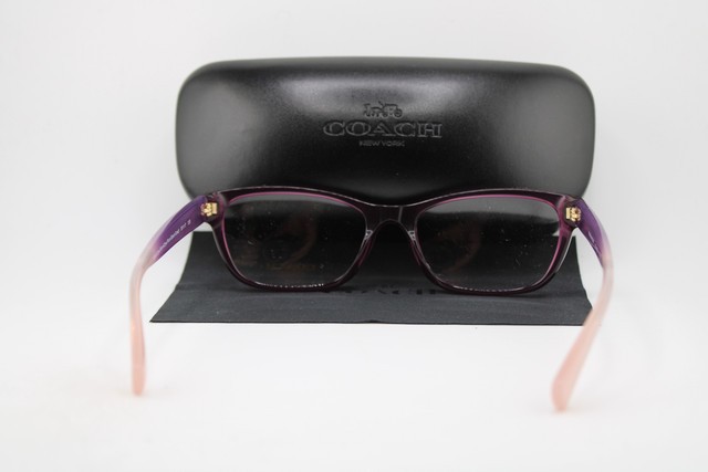 NEW COACH HC 6082 5351 CRYSTAL PLUM PURPLE PINK AUTHENTIC EYEGLASSES 53-17 gallery