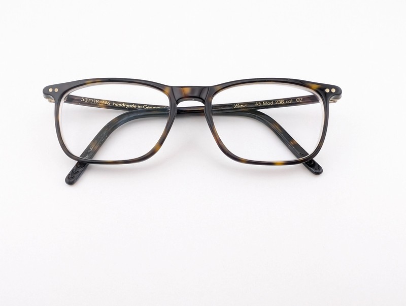 Lunor Eyeglasses, Frames Only, A5 Mod 238 col.02 Dark Havana, 53-18-146, Germany