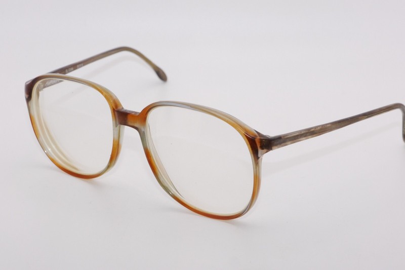 AVANTI Sloan- 56[]20-145-Orange/Brown 5011 Oversize Round Eyeglass Frames ITALY