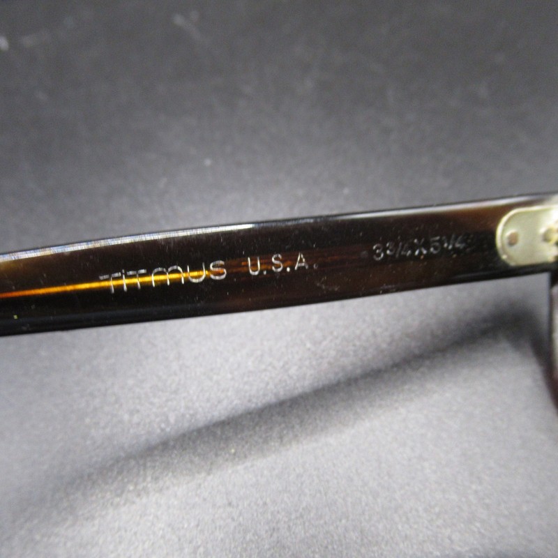 Titmus Waverly Vintage Eyeglass Frames Tortoise Shell Brown Retro USA Made gallery