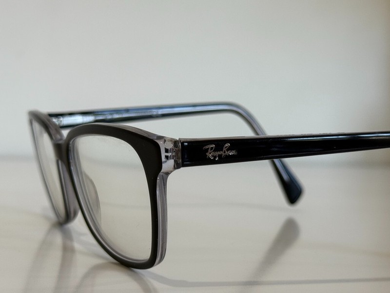 Ray Ban RB 5362 2034 Square Black Clear Eyeglasses Frame 54-17-140 gallery