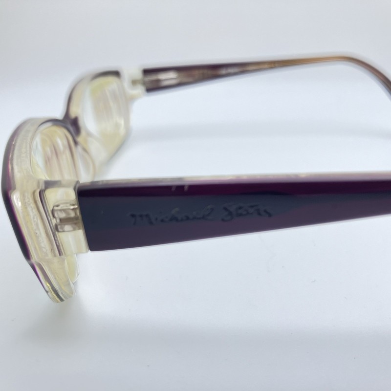 Michael Stars Eyeglasses Frames Chameleon Black and Clear Rectangle 53-15-135 gallery