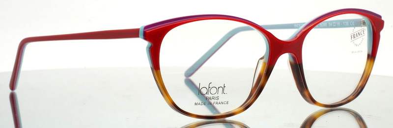 JEAN LAFONT Independante 6098 Red Tortoise Womens Eyeglasses 54-16-138 B:41 B gallery