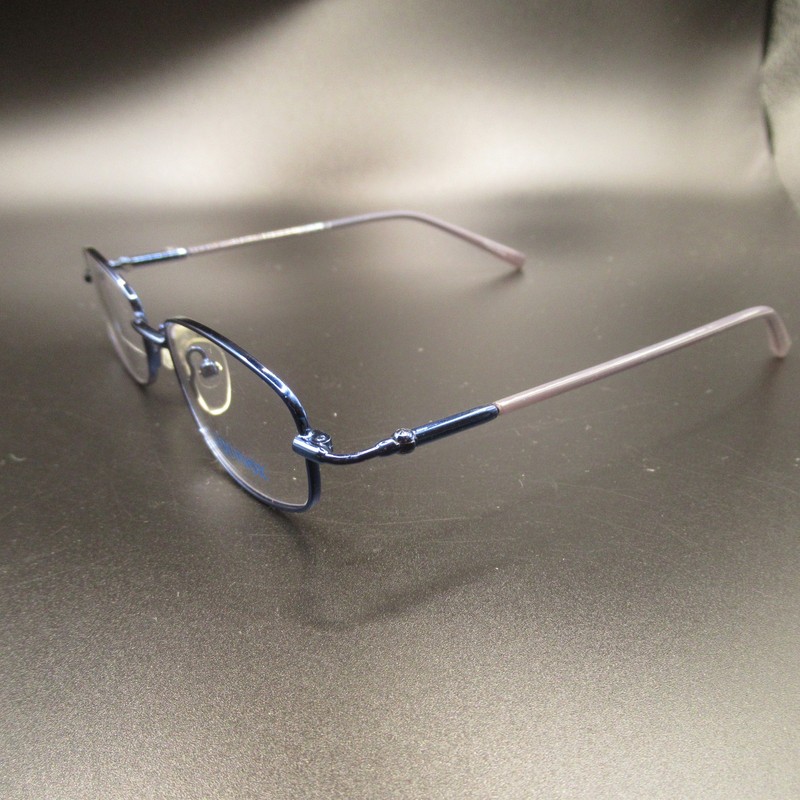 Equinox EQ205 Full Rim Eyeglass Frames 45-18-130 Navy Blue Lavender Unisex gallery